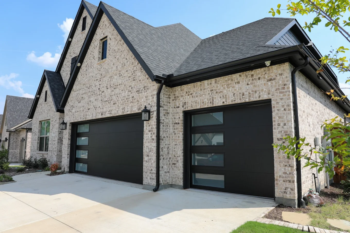 Black Modern Garage Door Installation