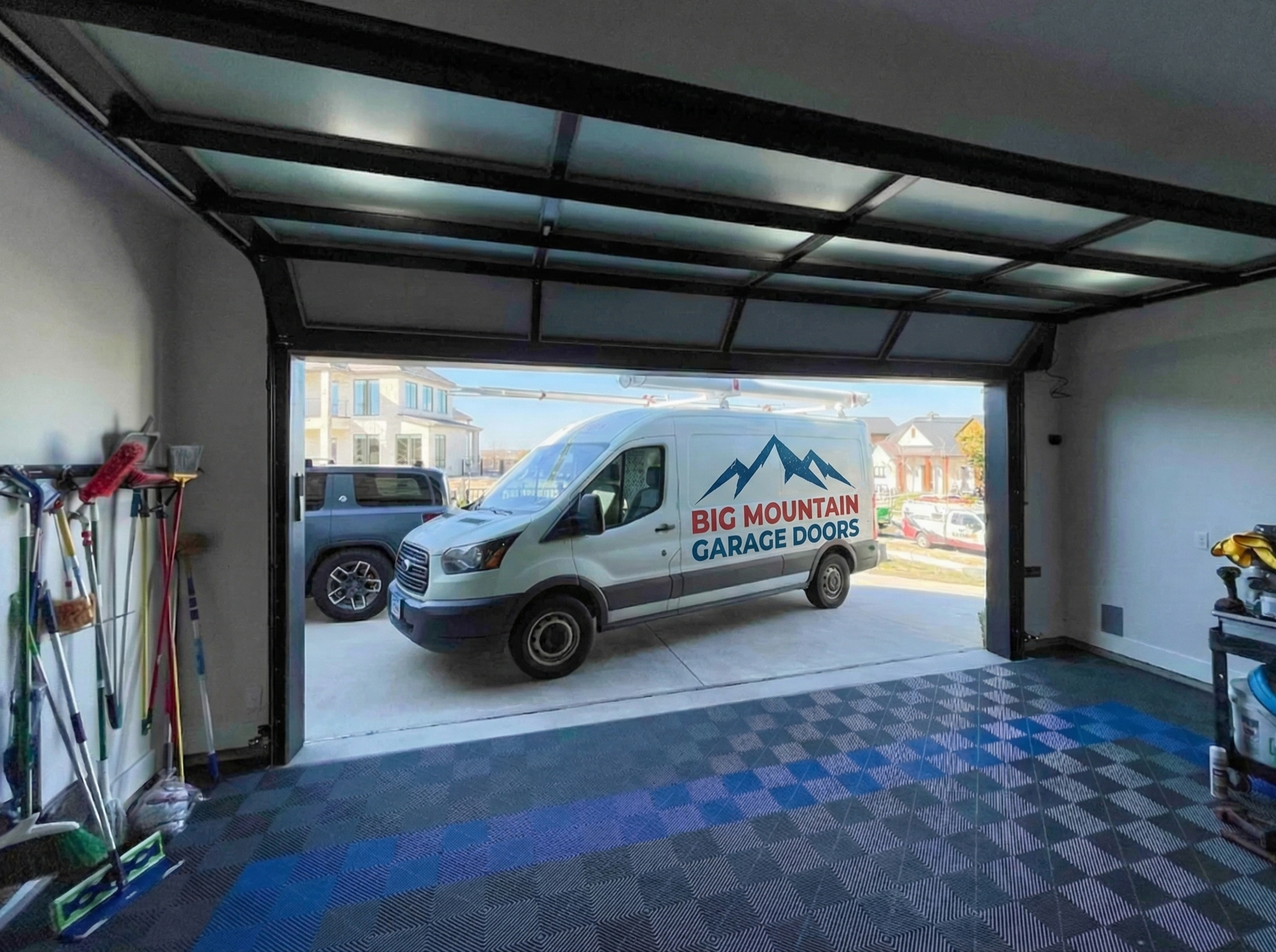 Modern Full View Glass Garage Door
